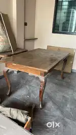 Wooden dinning table with 6 chairs
