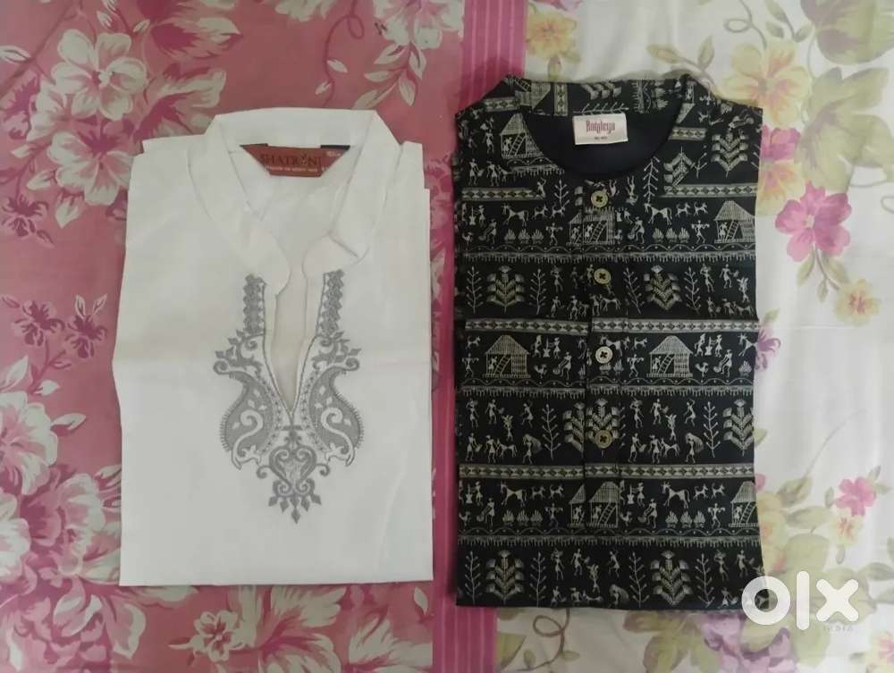 Black & White 100% cotton kurta