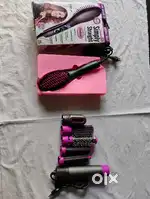 Hair straightening brush and Blow dryer