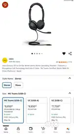 Jabra Evolve2 30 Se On Ear Wired Stereo Noise-Cancelling Headset