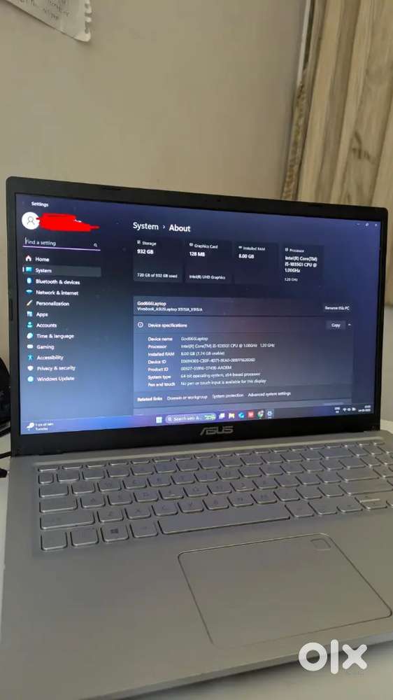 Selling my ASUS VivoBook 15 (Model: X515JA)  good condition. Laptop