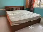 Good King Size Bed w Hydraulic Storage + King Size 8” Spring Mattress