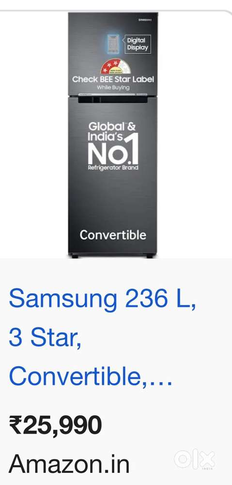 Samsung double door convertible fridge