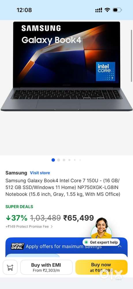 Samsung laptop i7 13th Generation