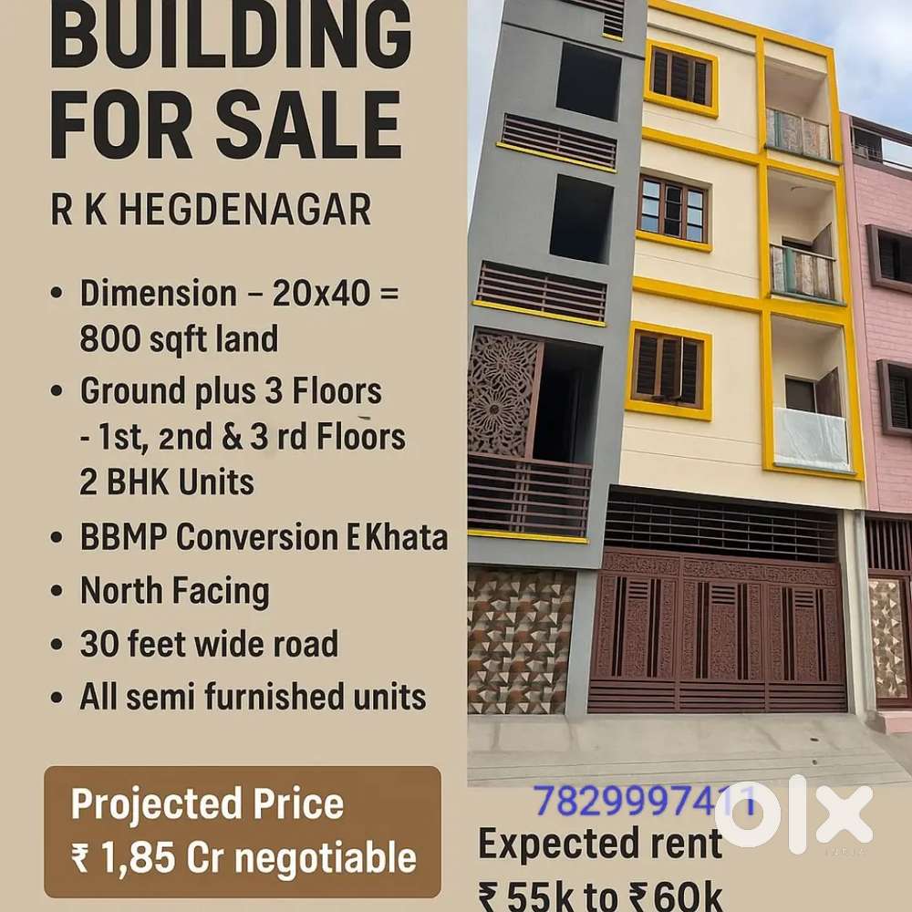 Building for sale RK HEGDE NAGAR with lift and borwell