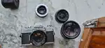 Canon A1 and Minolta Film SLR