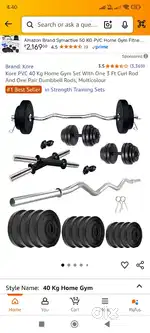Home gym set unused