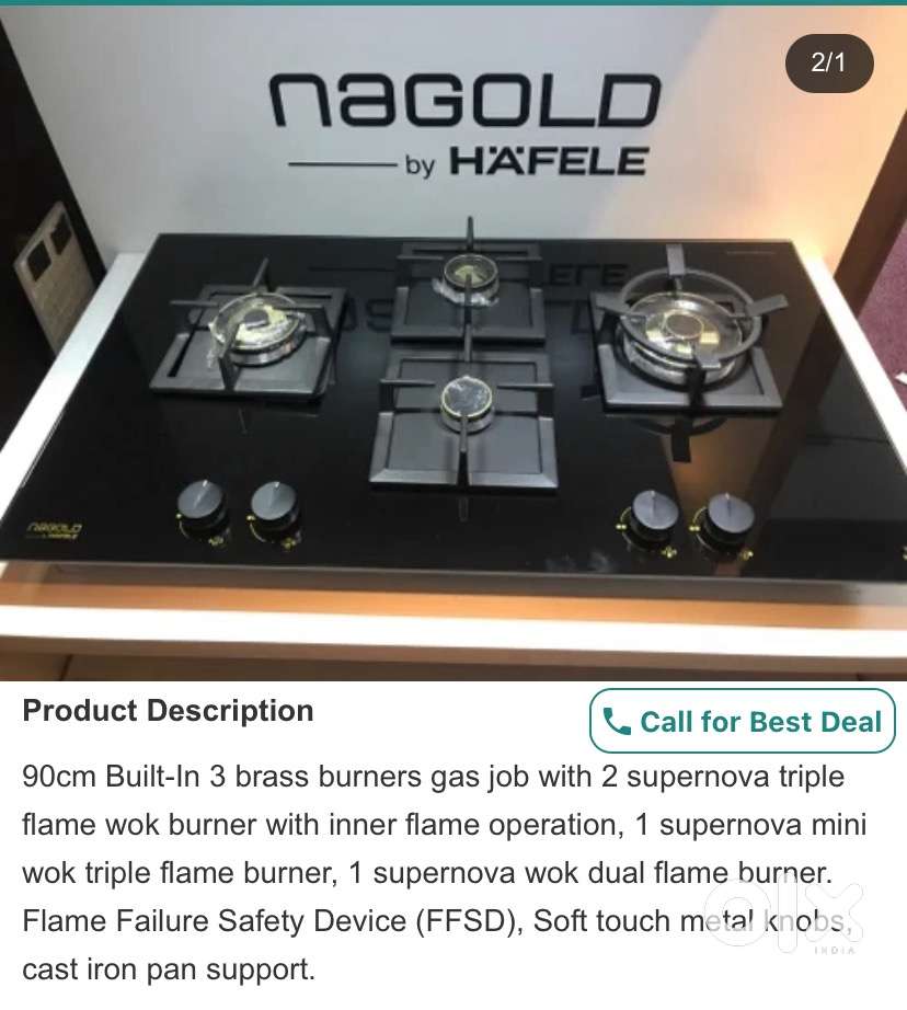 Hob stove by Hafele Nagold