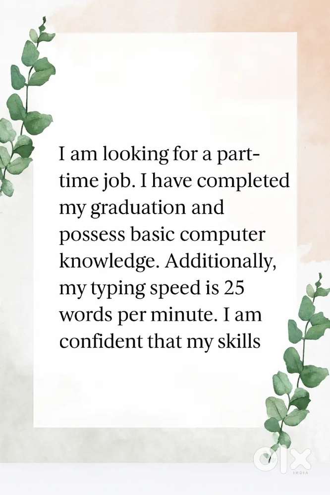 I am looking for part time jo