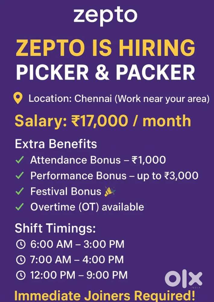 Picker / packer / store Incharge