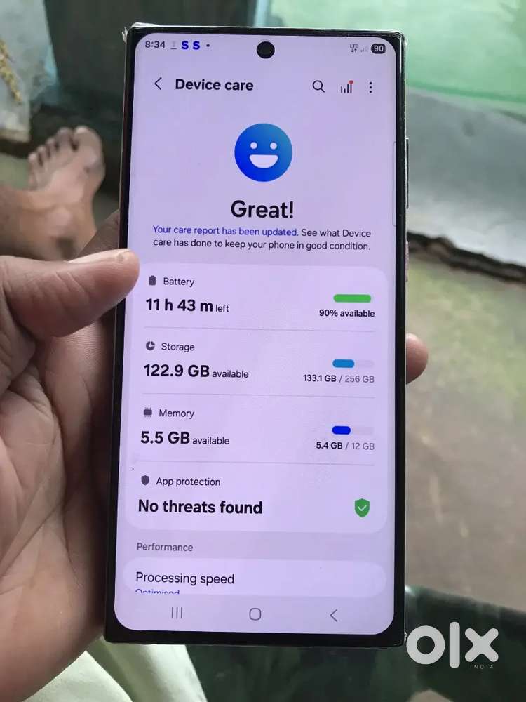 Samsung galaxy s22 ultra, 12gb/256 gb with original Samsung adapter
