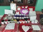 Printing machine with products