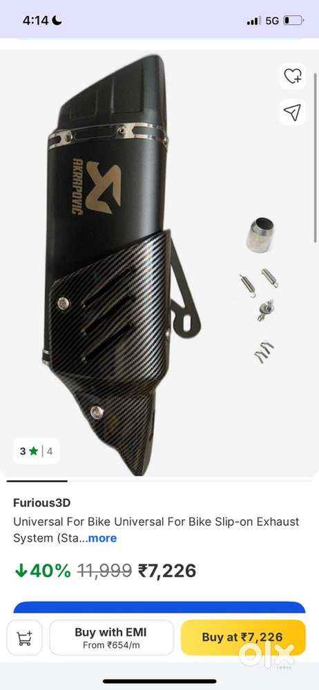 Akrapovic Exhaust with band pipe