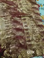 Full golden kasavu saree without blouse piece