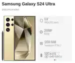 Samsung S24Ultra 12/256GB lite Used Mobile available in Perfect Cond