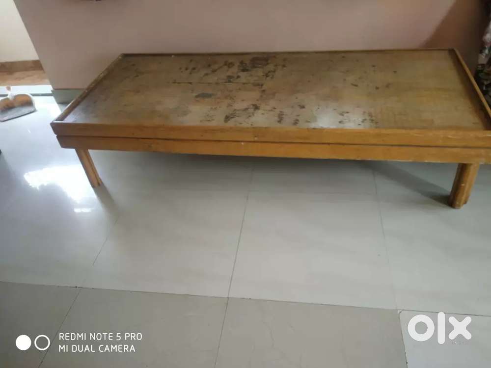 Single Wooden Cot (1800/-) and Malaysian TV Stand (Rs.300/-)