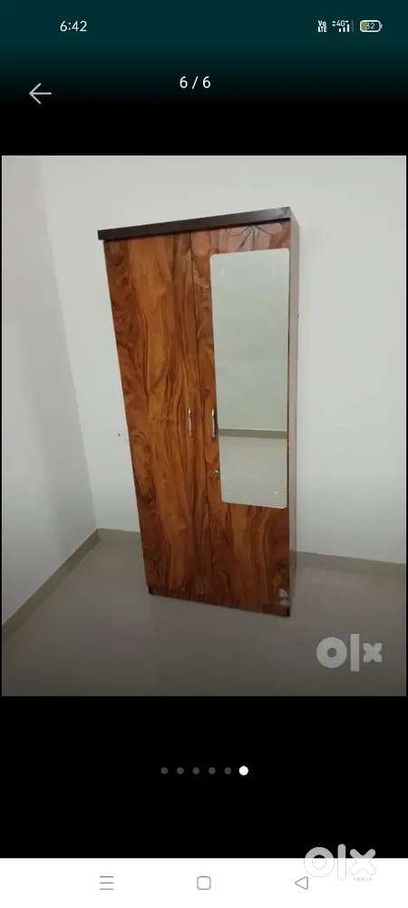 Supreet furniture brand New 2door wardrobe with mirror