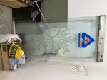 Aluminum glass  door sale size 12mm    73” 32