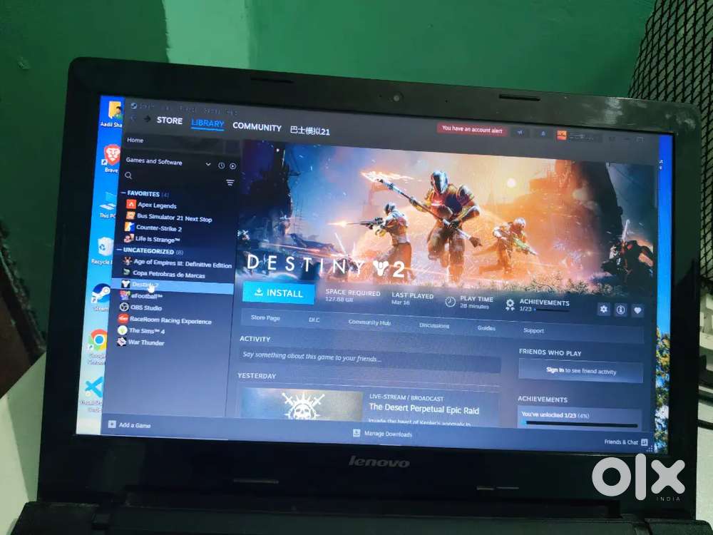 Lenovo laptop i5 5th generation 8gb ram 250gb ssd