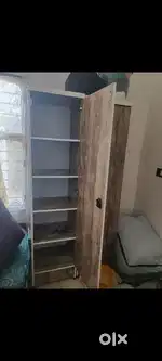White Grey wooden almirah
