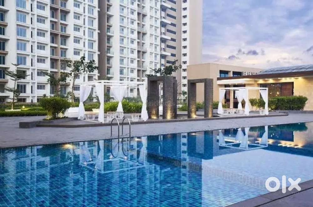 Spacious 3 bhk semi furnished high rise flat near Alap Green City