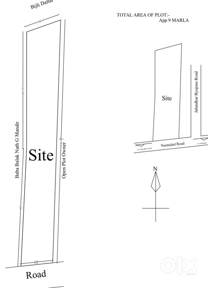 Plot nurmhal road nakodar 9marla
