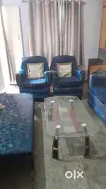 4 seaters sofa set and diwan 5 ft