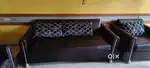 Steel sofa with 2 chairs v.good condition