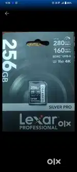 Brand New Lexar Professional 256GB SD Card (Silver Series)–Sealed Pack