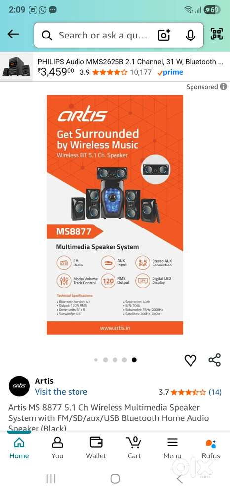 Artis 5.1 bloothooth spesker