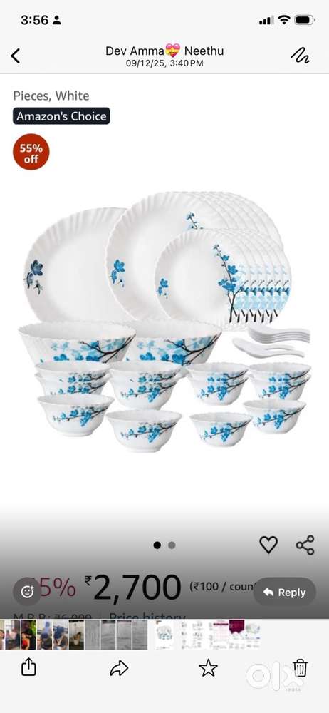 Dinner set 27 piece borosil brand new sealed