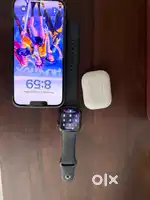 IPhone 14 Pro with AirPod and Iphone SE watch