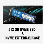 NVME 512 GB SSD + NVME CASE