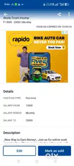 Part time work from home opportunity