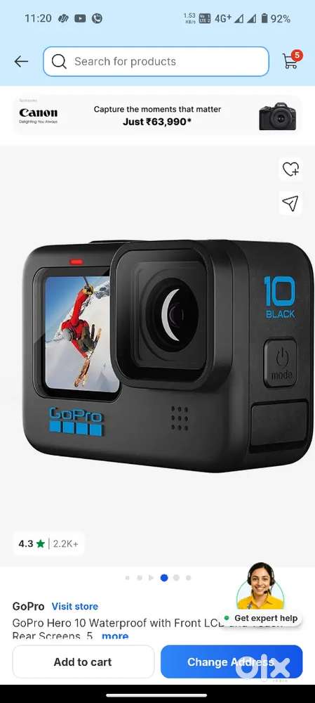 Go pro Hero10 Black waterproof sale