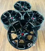 15inch 4*100pcd 7J Matt black Finest Fz Wheels Set of 4