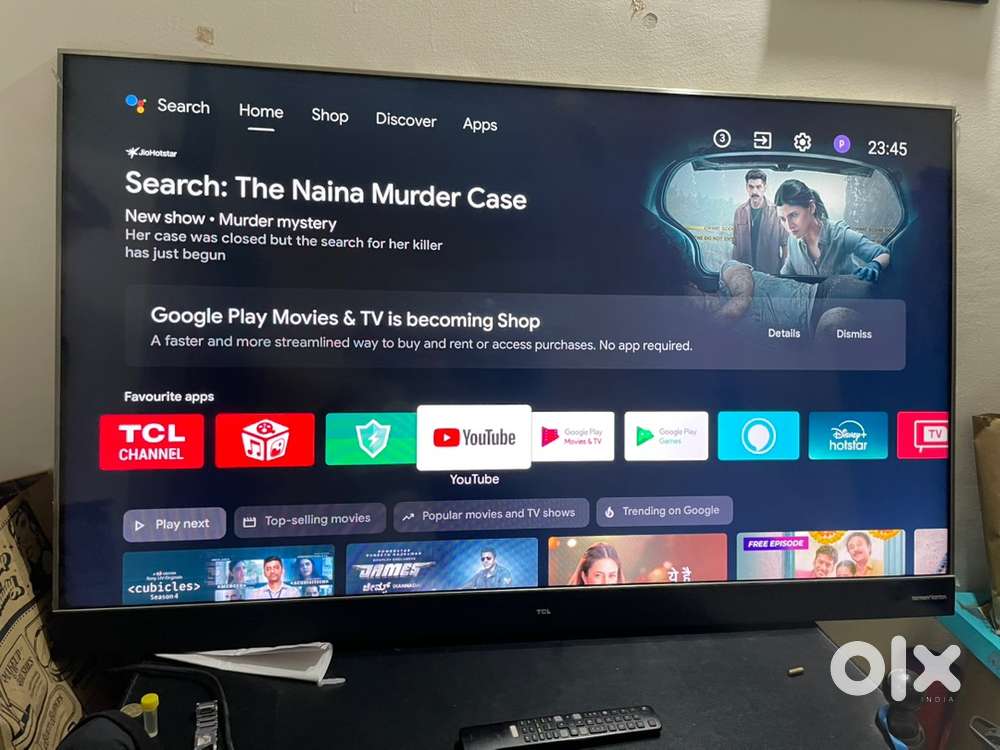 TCL 55inch 4k tv few line heavy bass sound