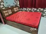 Brand new Wooden Queen Size Bed with Mattress &  Storage compartment