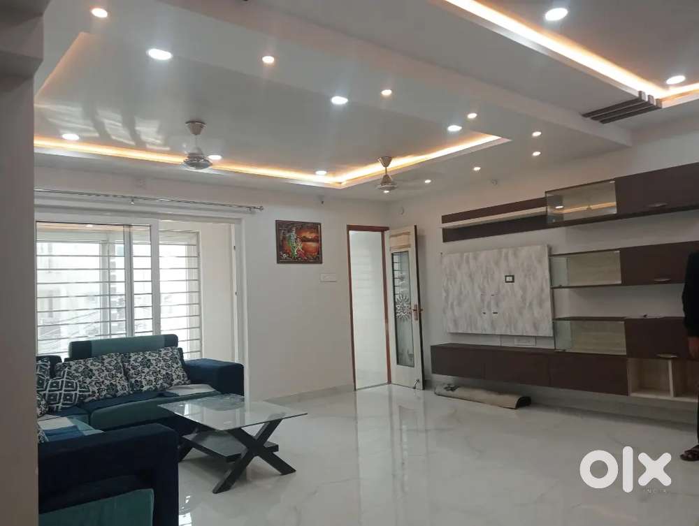 3bhk spacious brand new semi furnished flat for rent.