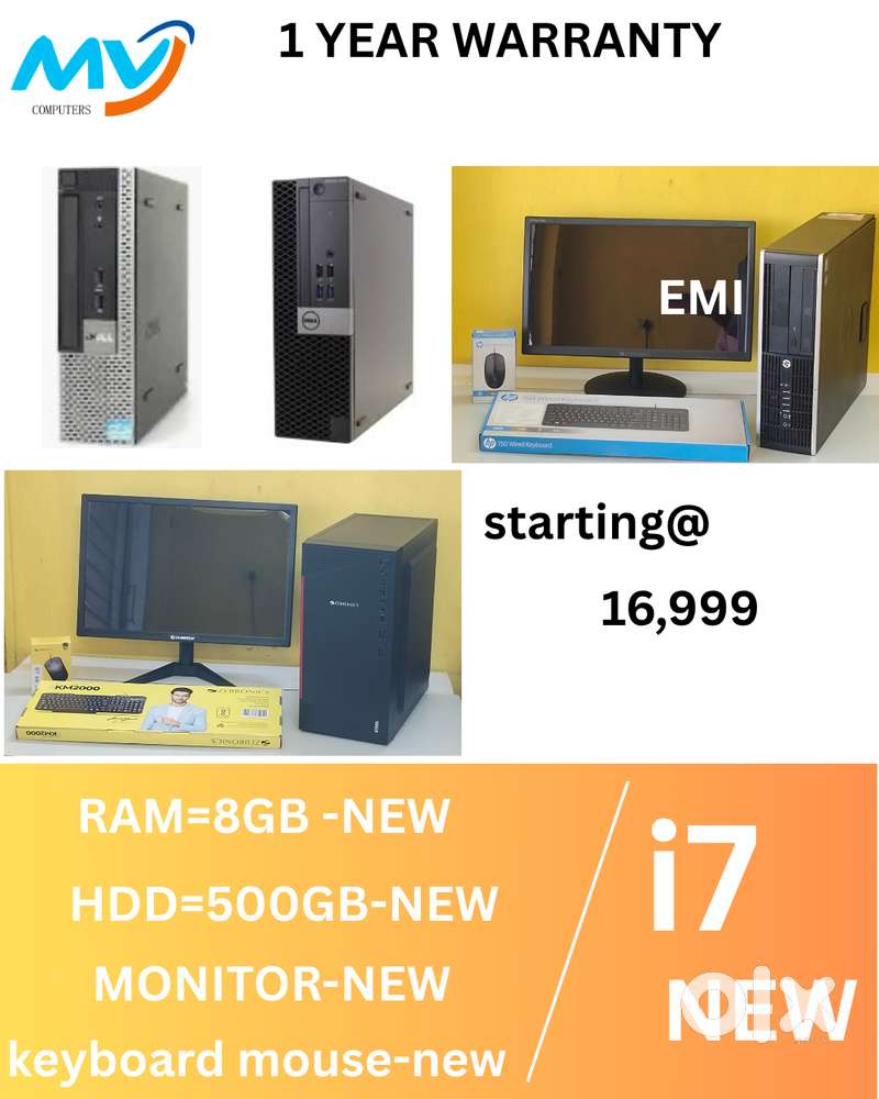 Full Set @ Low Price  CPU - Branded Intel  Ram - 8GB DDR3  Hard Disk