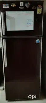 Double door 445 litre whirlpool proton maroon colour fridge