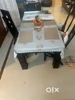 Dining table 6 chairs glass top