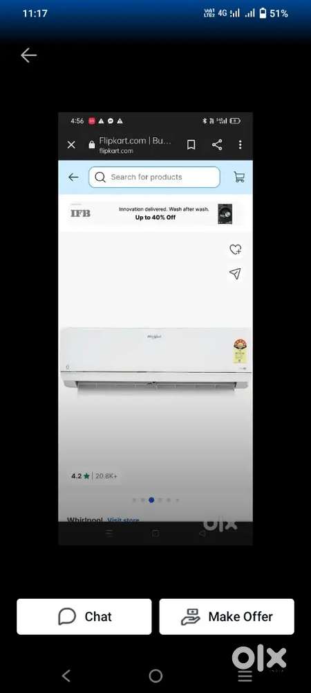 Worpool Ac 1.5 ton 2 sal purani h ak dum ok h new condition nakur