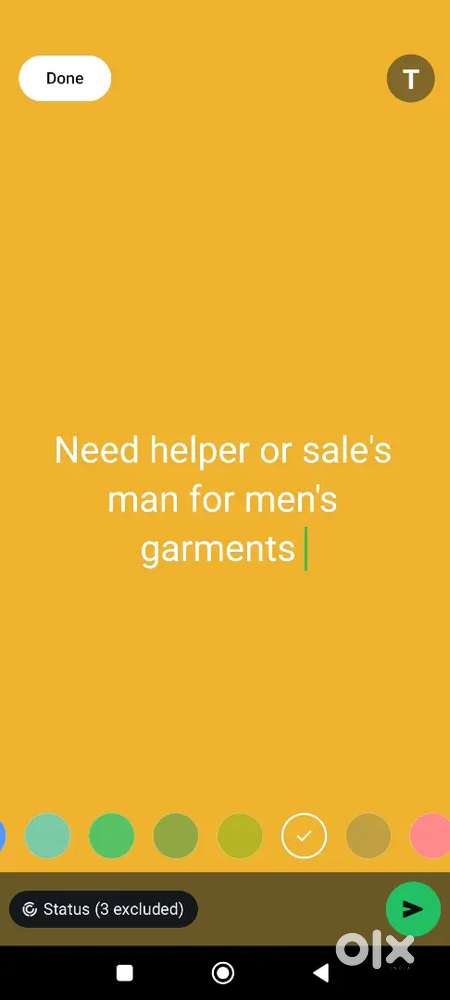 Men's wear salesman or helper