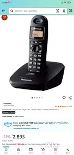 Jio tv set top box with new condition plus panasonic cordless mobile