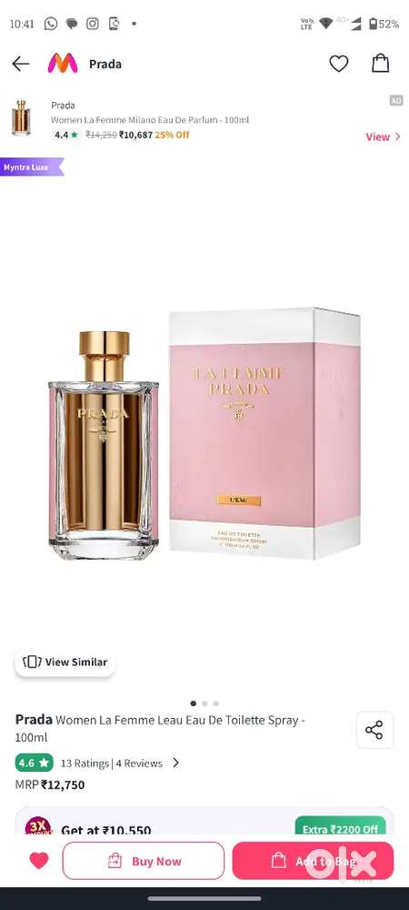 Prada Women La Femme Leau Eau De Toilette Spray - 100ml