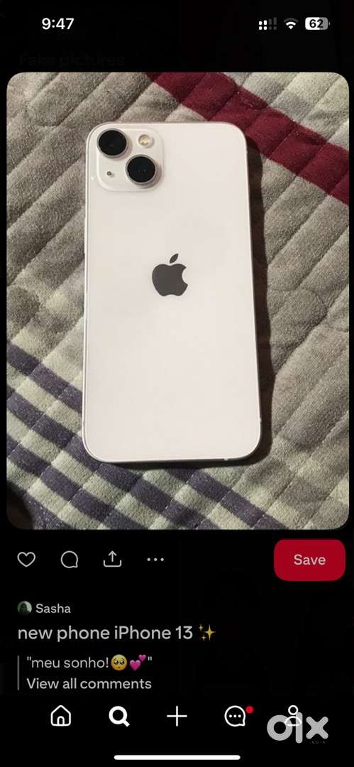 Iphone 13 all original 128gb 86% battery health all ok