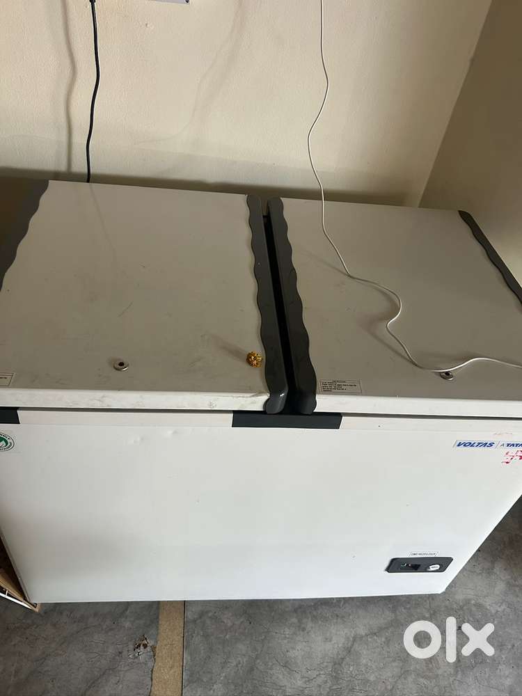 Voltas glass top chest fridge