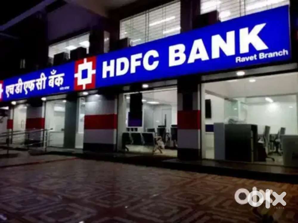 STAFF REQUIREMENT -@ HDFC BANK IN 12TH PASSED CANDIDATES