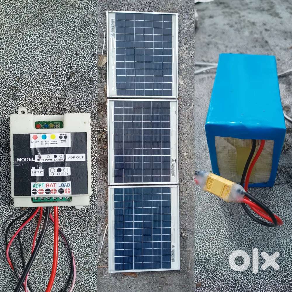 12v 18ah lithium battery, mppt, 45w solar panel
